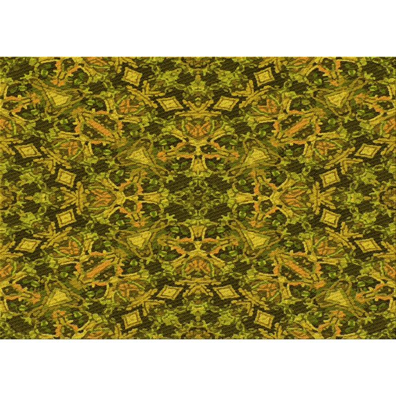 Ahgly Company Machine Washable Indoor Rectangle Transitional Brown Area Rugs, 2' x 4'