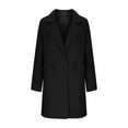 thumbnail image 5 of Womens Long Trench Coat Single Breasted Oversized Windproof Overcoat Fashion Open Front Outerwear with Pockets, 5 of 7