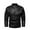 Black leather jacket for Men, variant on HAPIMO Savings Leather Jacket Men's Casual Stand Collar Slim Leather Sleeve Bomber Jacket Faux Leather Biker Jacket Clearance Black L