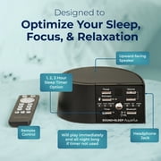 Adaptive Sound Technologies Sound + Sleep Aquarius, White Noise Machine, Black