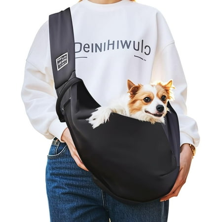 Hgudesign Dog Carriers Sling for Small Dogs  Puppy Carrier Sling for 0-15 lbs Pets  Carrying Bag for Travel  Hands-Free Daily Walk & Outdoor Activities