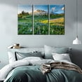 thumbnail image 3 of TISHIRON 3PCS Framed Canvas Wall Art Set,42"x28" Wildflowers at Sunset Canvas Art Decor, 3 of 7