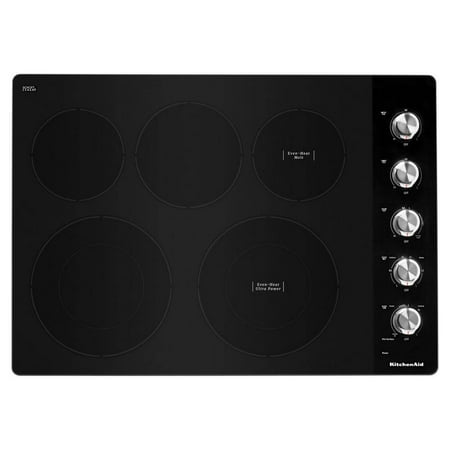 KitchenAid KCES550HSS 30 inch Stainless 5 Element Electric Cooktop