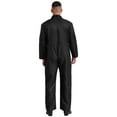 thumbnail image 2 of Haitryli Men's Work Coveralls Workwear Lightweight Long Sleeve Button-up Loose Fit One Piece Jumpsuit Black XXL, 2 of 5