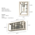 thumbnail image 6 of Hunter - Squire Manor 2-light Brushed Nickel, Medium Size Vanity Light, Dimmable, Modern Style, for Bedrooms, Dining, Living Rooms - 19672, 6 of 7