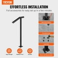 thumbnail image 4 of Heavy-Duty Black Steel Step Railing, Supports 441LBS, Rust-Resistant Baking Varnish Finish for Porch or Outdoor Stairs, Comes with Mounting Kit, 4 of 7