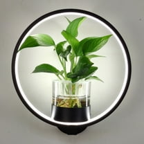 Gnmfd Modern LED Wall Light White Ring Indoor Warm Light 3000K Flower Pot Wall Lamp for Living Room Bedroom Hallway Balcony Staircase Decorations Fairy Lights String Lights Christmas Lights Outdoor