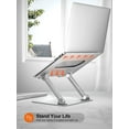 thumbnail image 4 of Support d'Ordinateur Portable Réglable pour Bureau, Support Ergonomique Portable pour Ordinateur, Support d'Ordinateur Portable en Aluminium avec Évent Thermique pour Rehausser Ordinateur Portable, MacBook, Air, Pro, Dell XPS, 11-17 Pouces Support pour Tout Ordinateur Portable, 4 of 8