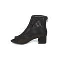 thumbnail image 4 of Women Faux Suede Peep Toe Caged Perforated Low Chunky Heel Bootie - 18148, 4 of 6