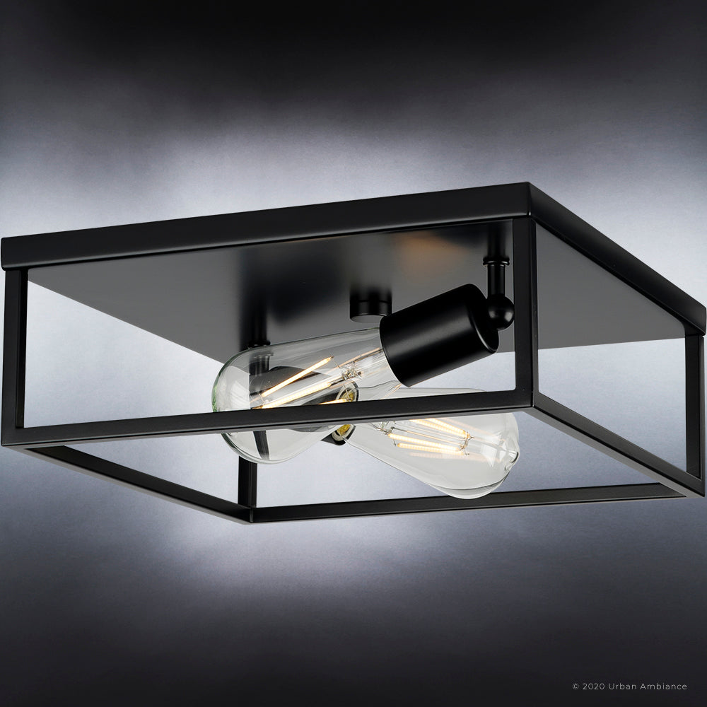 Luxury Modern Ceiling Light, 4.5H x 12W, with Mid-Century Modern Style, Midnight Black, UHP4032 by Urban Ambiance