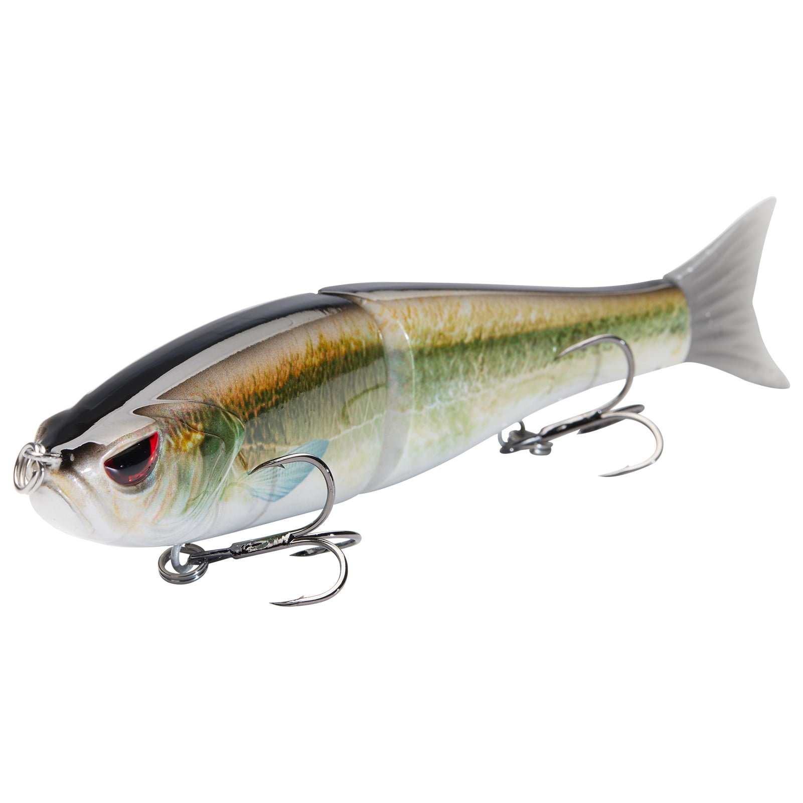 Bassdash SwimShad Glide Baits Jointed Swimbait Bass Pike Salmon Trout Muskie Fishing Lure 7in /62.5g,3-Pack