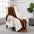thumbnail image 4 of Imperial Rooms Sherpa Blanket Twin Size, 2-Pack – Soft Plush Microfiber with Cozy Sherpa Fleece, Warm Lightweight Blanket for Twin Bed, 60 x 80 Inches, Coffee, 4 of 7