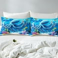 thumbnail image 4 of Erosebridal Blue Octopus Sheet Set Twin,Marine Animal Bedding Sets Twin Size,Ultra Soft Bed Sheets Twin,Ocean Theme Decor,3pcs, 4 of 7