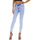 thumbnail image 1 of Pantalones vaqueros de cintura alta para mujer, ajustados, elásticos, suaves, desgastados, cómodos, clásicos, Jeggings, pantalones de mezclilla 157-blue2, 1 of 5