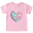 thumbnail image 1 of Gibobby Blusas Elegantes Para Niñas Camiseta para niña pequeña, camisetas de manga corta con estampado , camisetas de talla 100 a 160, camisetas de uso diario （Rosa， 5-6 Años), 1 of 5