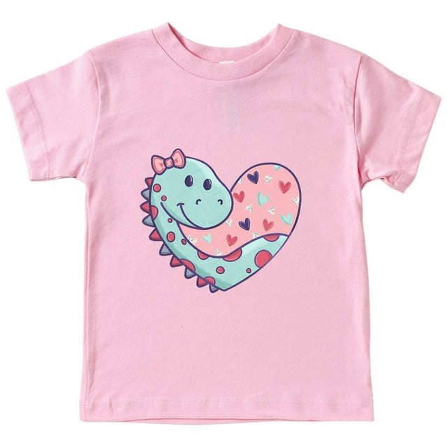 Gibobby Blusas Elegantes Para Niñas Camiseta para niña pequeña, camisetas de manga corta con estampado , camisetas de talla 100 a 160, camisetas de uso diario (Rosa, 5-6 Años)