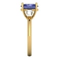 thumbnail image 3 of Clara Pucci 14K Yellow Gold 2.5ct Tanzanite Three-Stone Ring for Women, 3 of 7