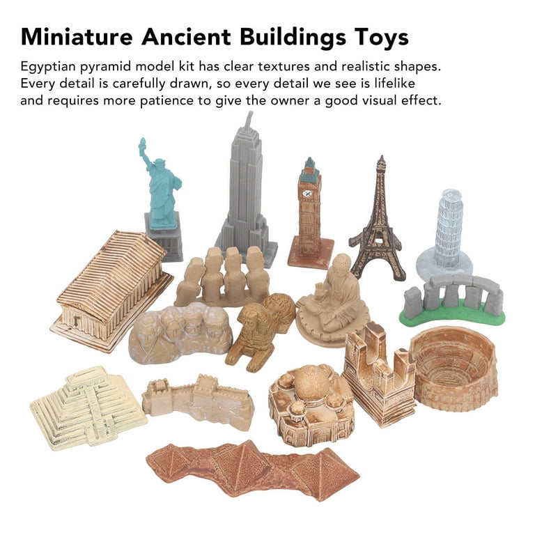 17PCS Mini World Building Model Playset Statue of liberty, Eiffel