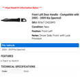 thumbnail image 2 of Front Left Door Handle - Compatible with 2005 - 2009 Kia Spectra5 2006 2007 2008, 2 of 2