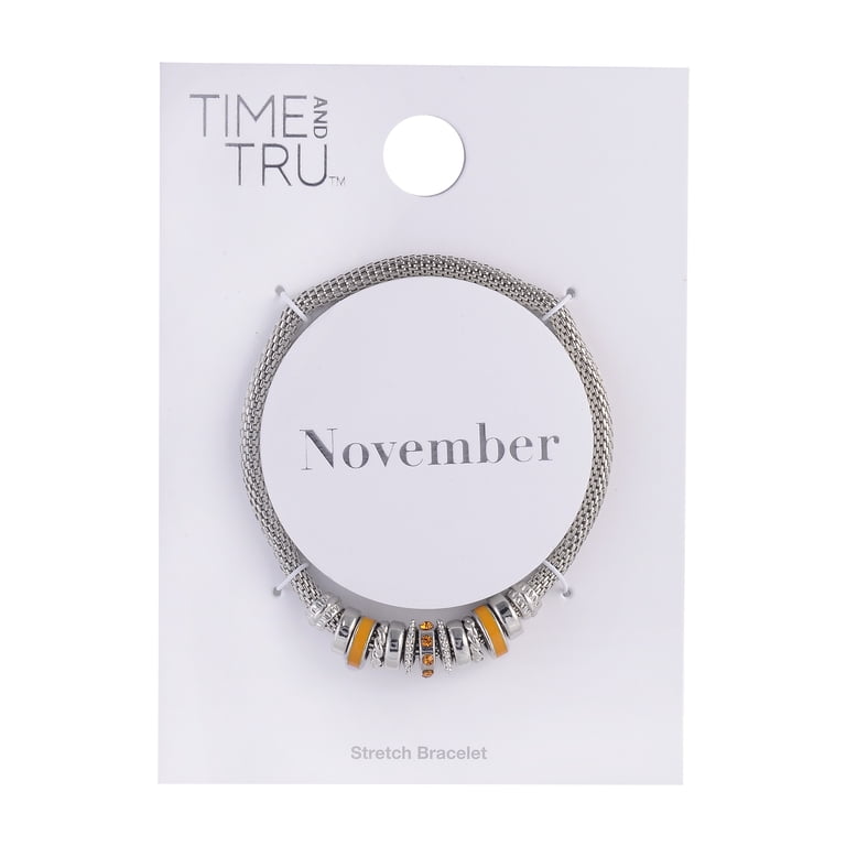 Time and Tru Silvertone Topaz November Birthstone Bracelet photo 4