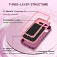 thumbnail image 2 of Compatible with Google Pixel 9A Case,3-Layer Military Grade Drop Protection Anti-Slip Bumper Rugged Shockproof Dustproof Protection Phone Case,Purple Pink, 2 of 7