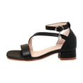 thumbnail image 1 of HXWCHs Girls Open Toe Ankle Strap Low Block Chunky Heels Sandals Black 6-7 Years, 1 of 6