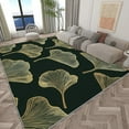 thumbnail image 3 of Living Room Area Rug 2x3 ft Gold Texture Leaves Washable Non-Slip Area Rug, 3D Print Low-Pile Carpet for Bedroom, Kids Room, Nursery, Home Decor Rugs, 3 of 7