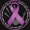 thumbnail image 3 of CafePress - Stop Domestic Violence Ribbon Women's Dark T Shirt - Women's Traditional Fit Dark T-Shirt, 3 of 4