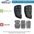 thumbnail image 2 of LAICAIW for GMC Key Fob Cover with Key Fob Keychain, 5 Buttons Soft TPU Key Shell Case Compatible with 2021 2022 2023 GMC Sierra 1500 Chevy Silverado 1500 2500HD 3500HD (BCK-5D), 2 of 6