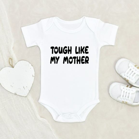 Newbabywishes - Toughest Like Mom Minimalist Baby Clothes for Boys and Girls - Cute Baby Clothing