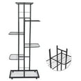 thumbnail image 3 of Tebru 6 Tier Metal Flower Stand, Multifunctional Standing Bonsai Display Shelf Large Capacity 6-Layer Metal Plant Pot Holder Shelf For Indoor Outdoor, 3 of 7