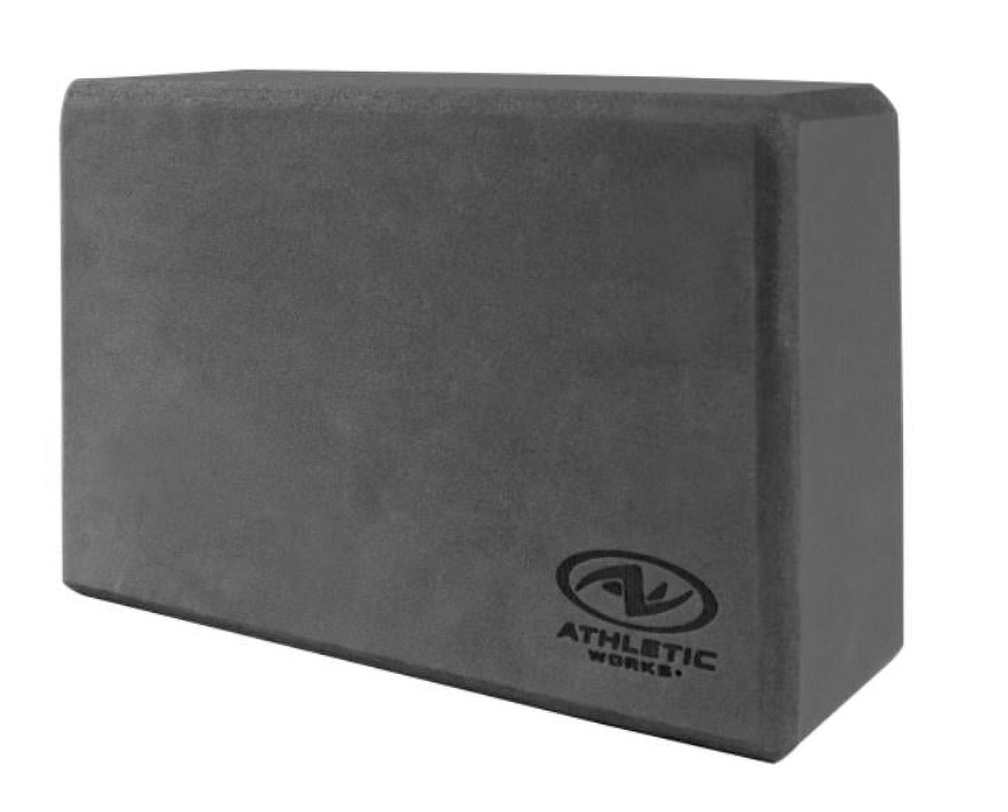 (2 pack) Athletic Works Yoga Block 9 in. x 6 in. x 3 in. EVA Foam, Dark Gray Color. Supportive & Lightweight