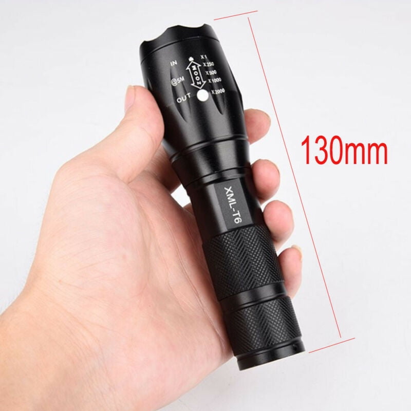 Police 90000LM T6 LED Super Bright Zoom Flashlight Powerful Camping Torch  Lamp 