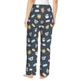 thumbnail image 3 of Naloa Cartoon Animals Print Women’s Ultra-Soft Comfy Pajama Lounge Pants with Pockets & Drawstring, 3 of 8