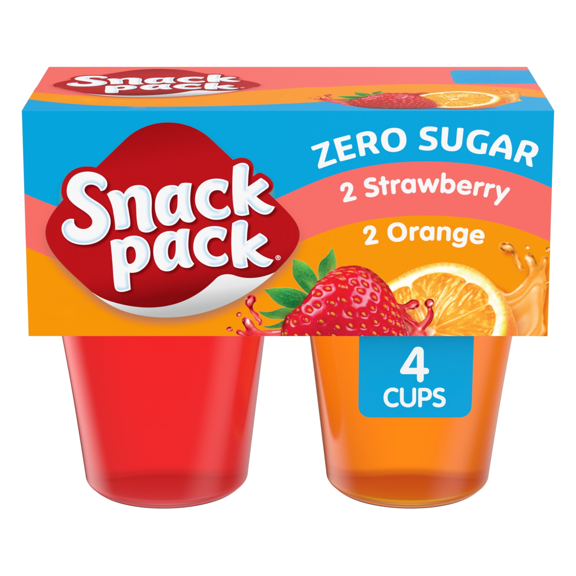 juicy Kids Snack Pack - Strawberry and Orange Flavored Juicy Gels, 4