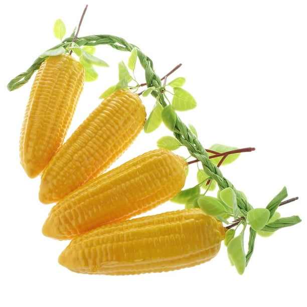 Hoja de maíz con chile artificial, verduras de hoja artificial, hojas decorativas