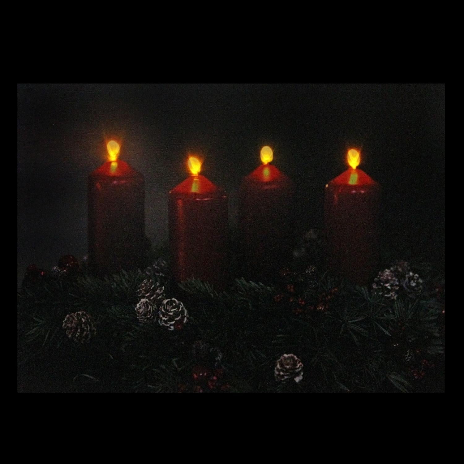 NorthLight 15.75 in. Battery Operated 4 LED Lighted Holiday Candle