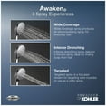 thumbnail image 6 of Kohler K-72415 Awaken 2 GPM Multi Function Hand Shower - Nickel, 6 of 7