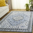 thumbnail image 3 of SAFAVIEH Bayside Sherwood Oriental Polyester Area Rug, Blue/Navy, 4' x 6', 3 of 11