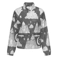 thumbnail image 5 of Jackets for Women Winter Coat Jackets Flannel Stand Collar Jacket(Mountain Moon Night Sky Print,Size:S-4XL), 5 of 7