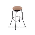 thumbnail image 4 of 3020 30" Swivel Bar Stool with Black Wrinkle Finish and Canter Espresso Seat, 4 of 7