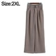 thumbnail image 5 of Pantalones casuales de pierna ancha para mujer, cintura alta, pierna recta, bolsillos cómodos elásticos, ajuste relajado, 5 of 5