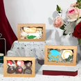 thumbnail image 3 of RomanticBaking 30 paquetes Montaje DIY Cajas de galletas marr&oacute;n de 7 x 4 3/8 x 1&frac12; pulgadas con ventana Cajas de panader&iacute;a para macaron, chocolate, trufa, pastelitos, 3 of 8