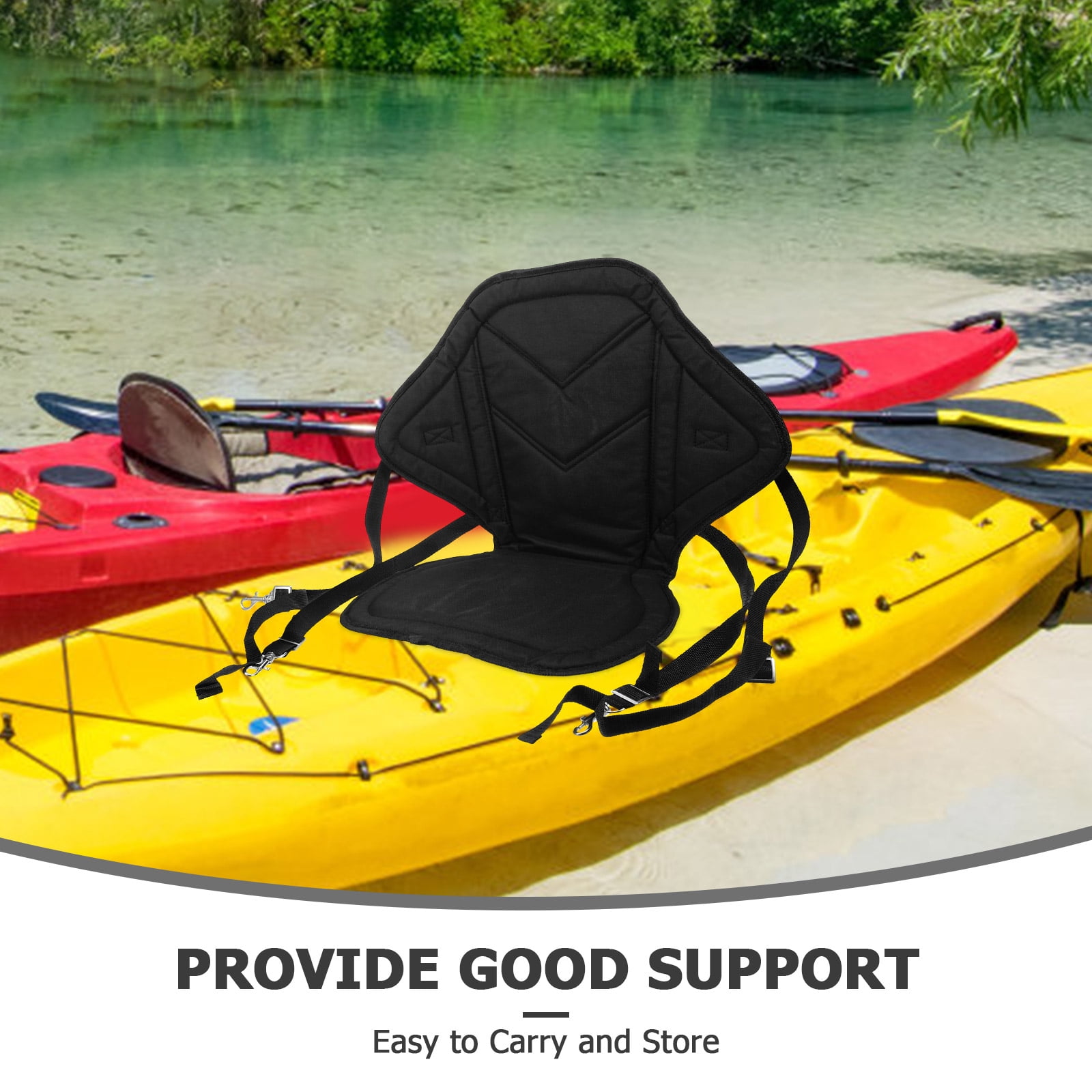 MIPCASE Comfortable Kayak Seat Backrest Cushion for Outdoor Use with Durable Breathable Material Black
