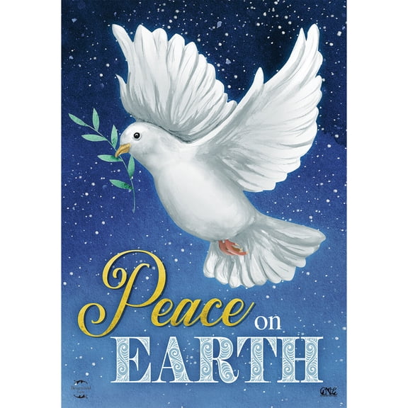 Briarwood Lane Garden Flag 12x18 For Outdoor Peace on Earth Dove Christmas For Christmas Garden Flag Flags For Outside