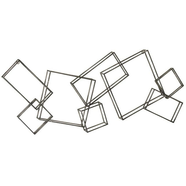 Moe's Sculpture Murale Carrées en Noir (Lot de 2)