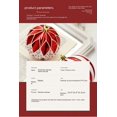 thumbnail image 4 of Bolas de Navidad decoración , Adornos para Árboles de Navidad Plástico, Regalos de Colgantes de Navidad, Bola de Decoración para Fiesta y Festival(Rojo y blanco)(1 pieza), 4 of 4
