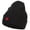 Black, variant on Mini Broken Heart Embroidered Long Beanie - Dark Green OSFM