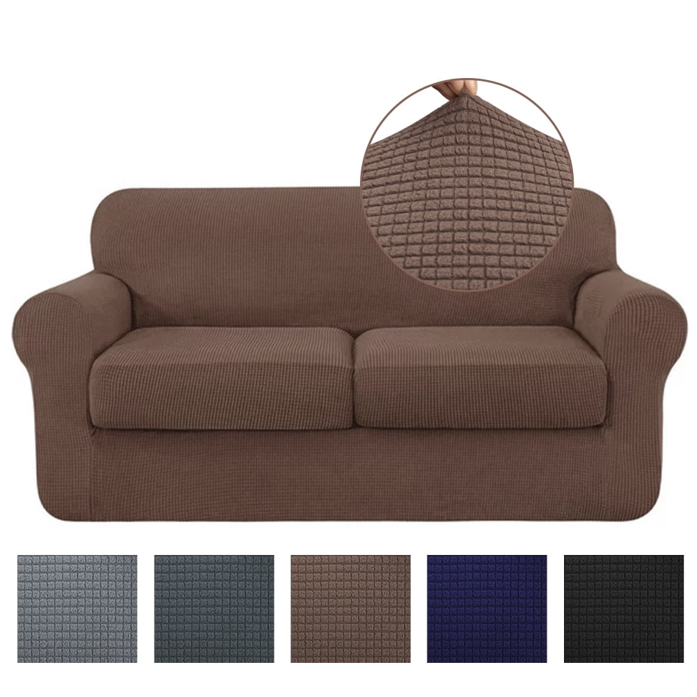 3 Piece Sofa Covers for 2 Cushion Couch Sofa Slipcover Soft Couch Cover