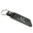 thumbnail image 2 of Honda Accord Real Carbon Fiber Blade Style with Black Leather Strap Key Chain, 2 of 6